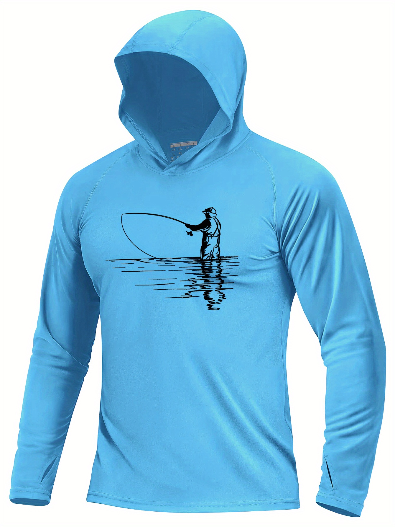 Men's Quick-Dry Breathable Lightweight Hooded Long Sleeve Shirt 
