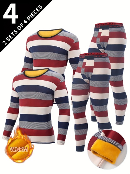 4pcs Men's Thermal Baselayer Set