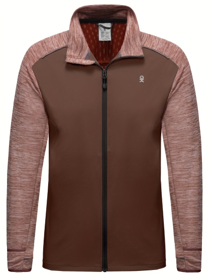 Men's Quick Dry Full Zip Thermal Hybrid Thumbholes Jacket