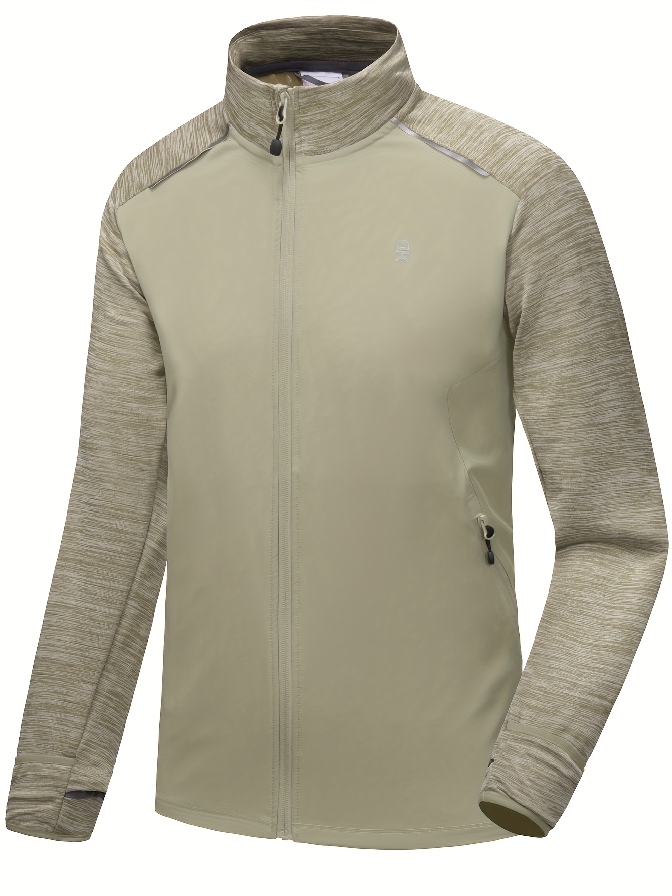 Men's Quick Dry Full Zip Thermal Hybrid Thumbholes Jacket