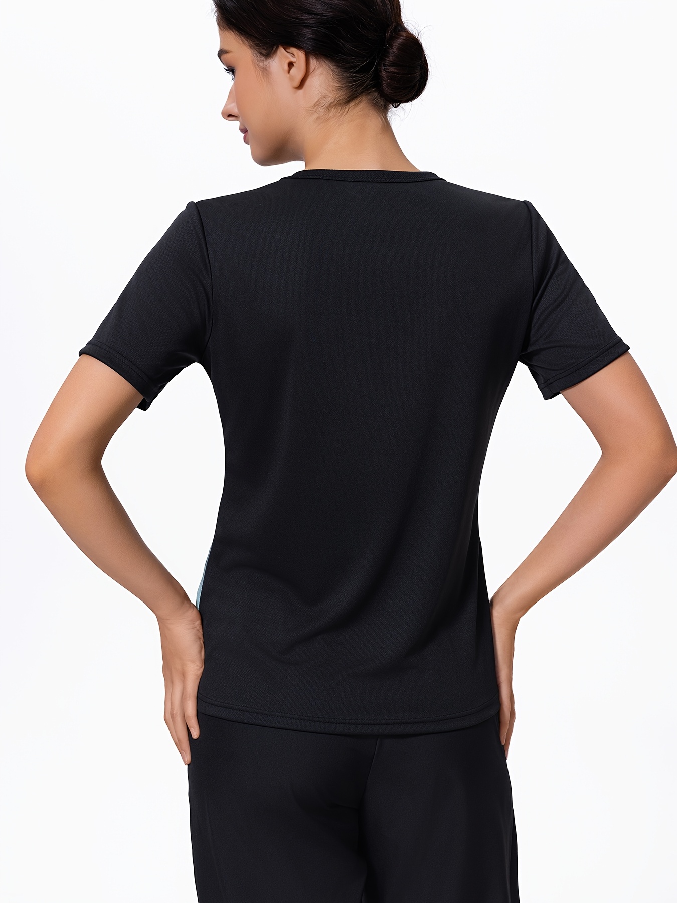 2pcs Women's Quick-Dry Gradient Color Short Sleeve T-Shirts