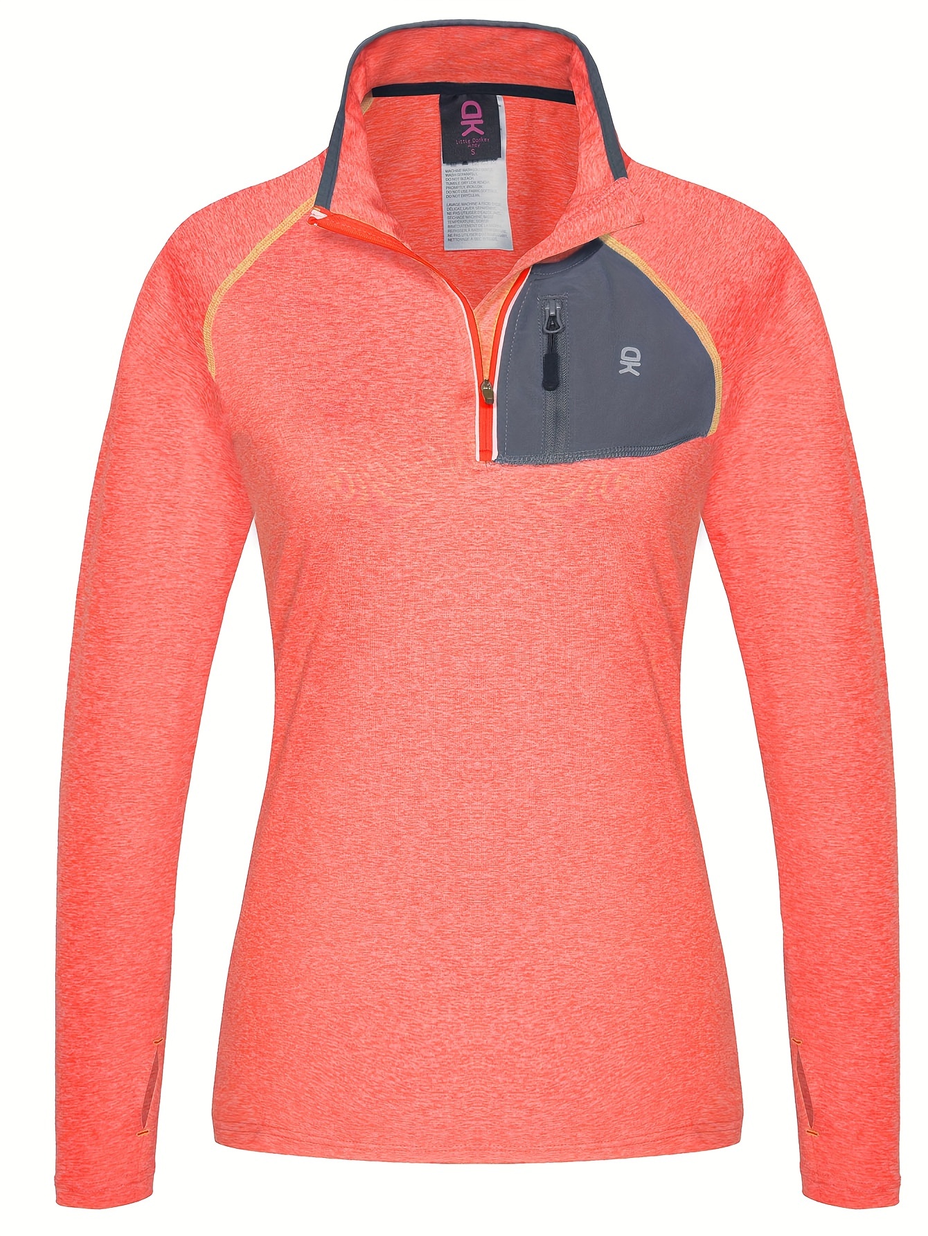 Long Sleeve Quick Dry Women's Half-Zip Moisture Wicking T-Shirt