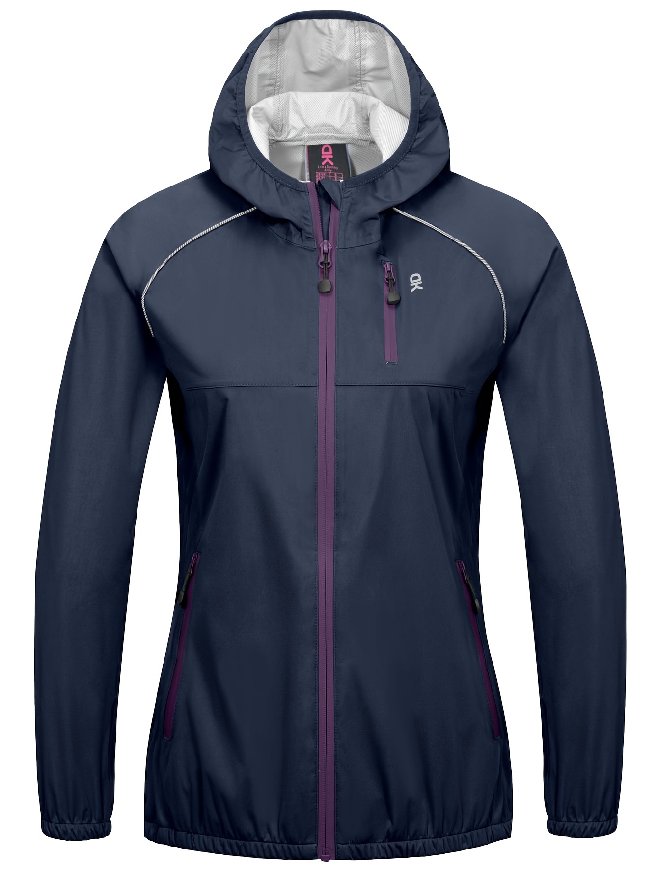 Ultralight Windproof Women's Lightweight Hooded Cycling Rain Jacket 