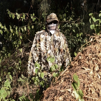 3D Leaf Camouflage Hunting Zippered Jacket & Pants