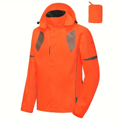  Reflective Men's Running Cycling Rain Jacket