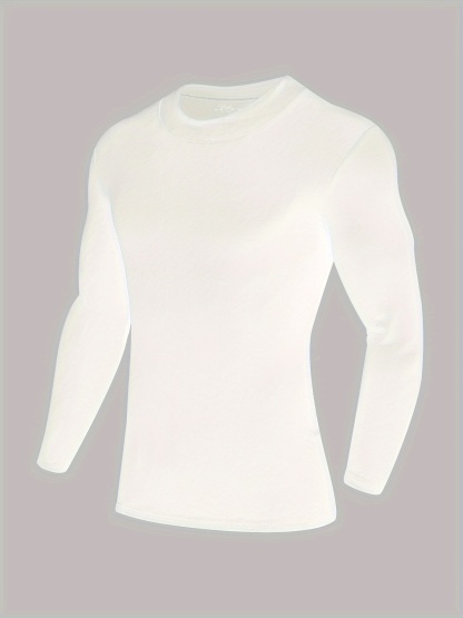 Men's Thermal Long Sleeve Round Neck Shirts Tops