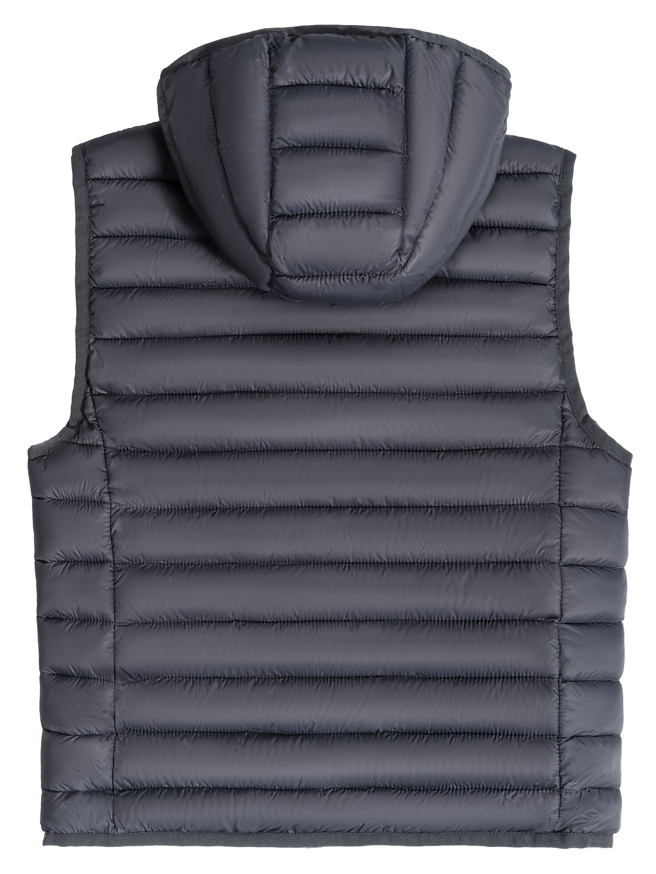 Packable Lightweight Faux- Hooded Vest