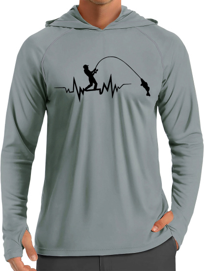 Men's Quick-Dry Breathable Lightweight Hooded Long Sleeve Shirt 