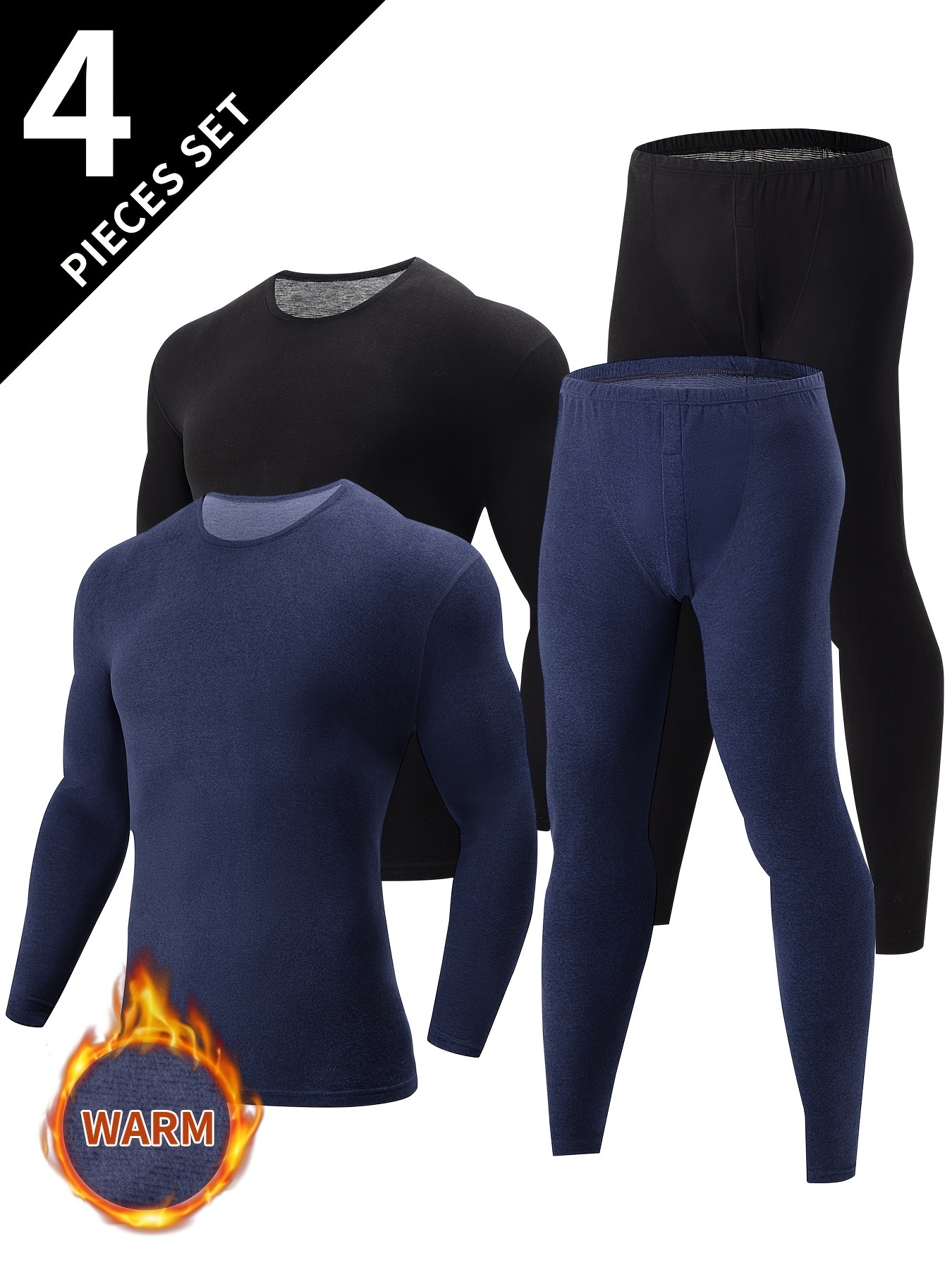 Men's 4pcs Thermal Baselayer Set