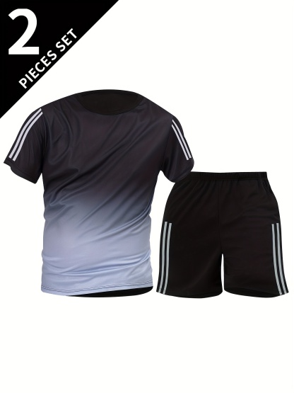 2pcs Men'S Summer Running & Fitness Set