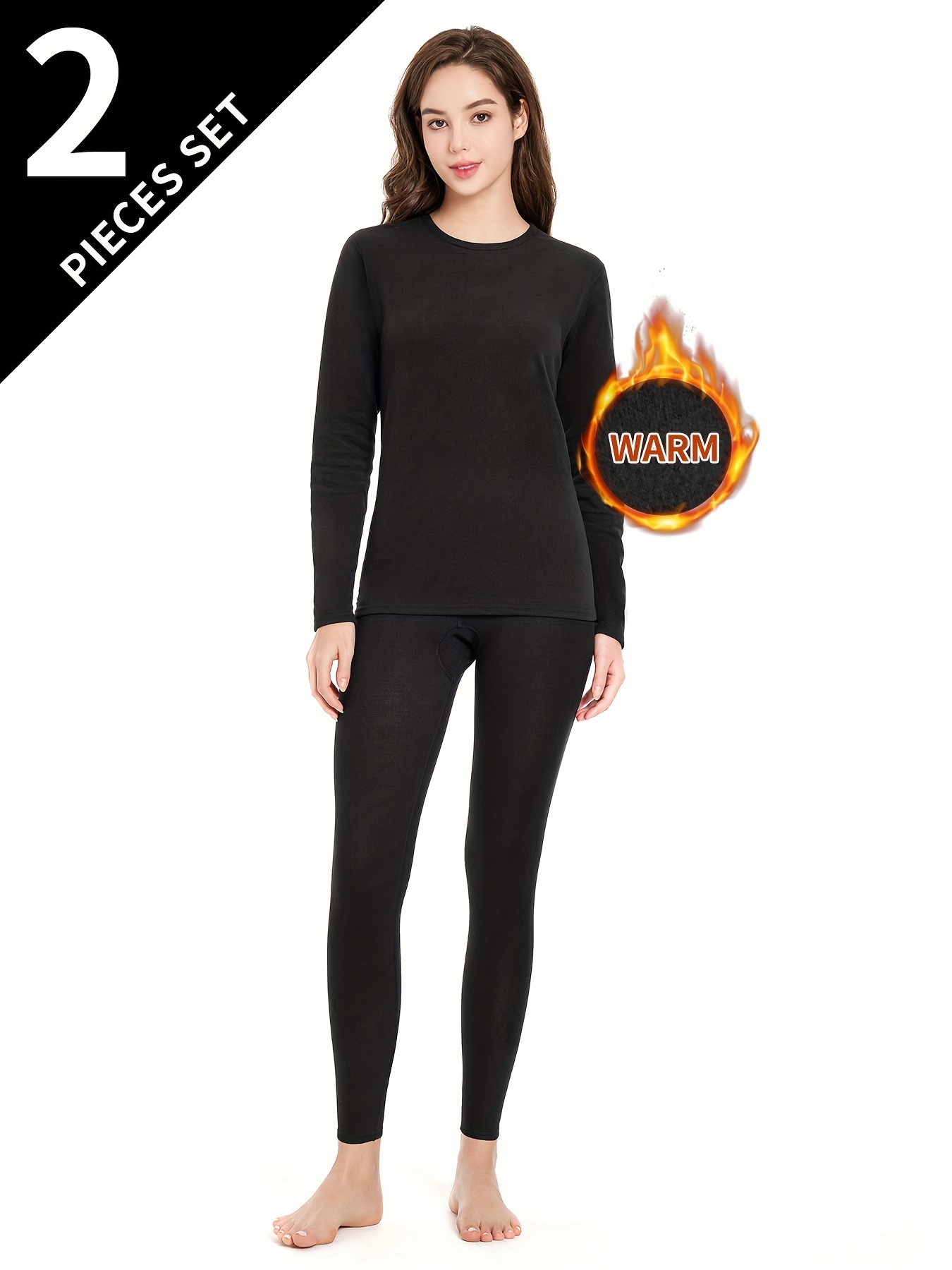Women's Solid Slim Fit Thermal Baselayer