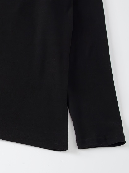 3PCS Men's Elegant Solid Deer Head Print Thermal Long Sleeve T-shirt 