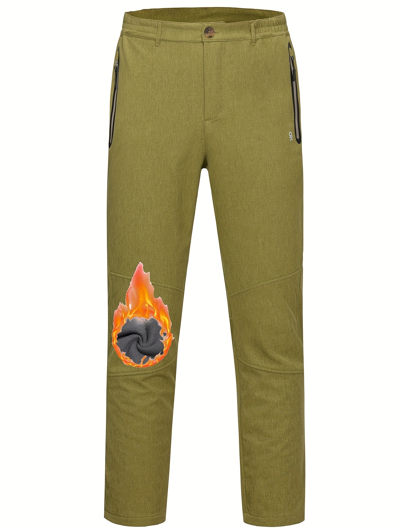 Men's Windproof Fleece Lined Hiking Cargo Pants