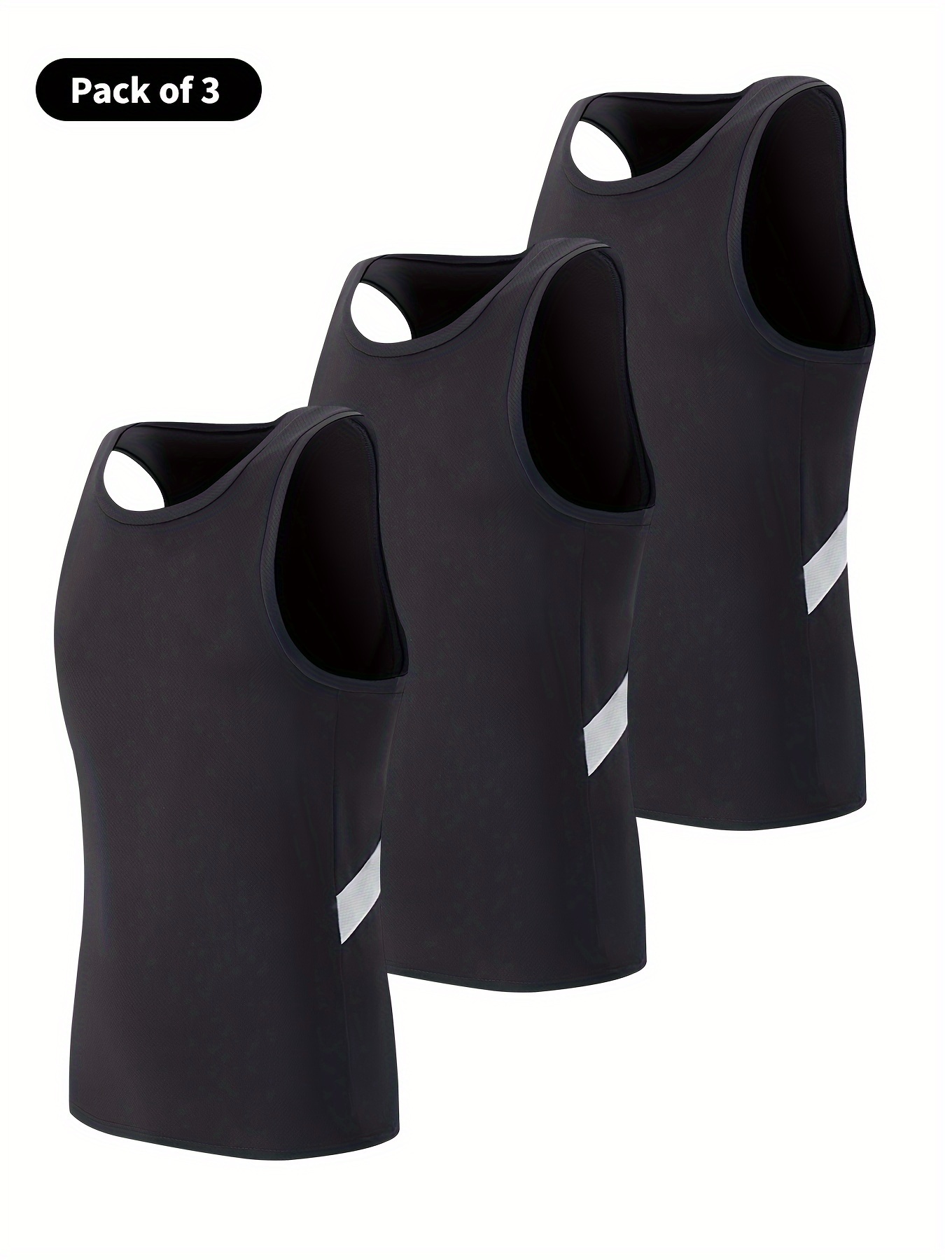 3pcs Men's Quick-Dry Athletic Tank Tops 