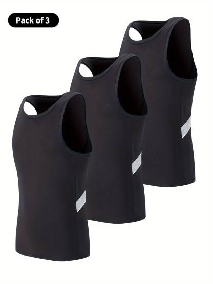 3pcs Men's Quick-Dry Athletic Tank Tops 