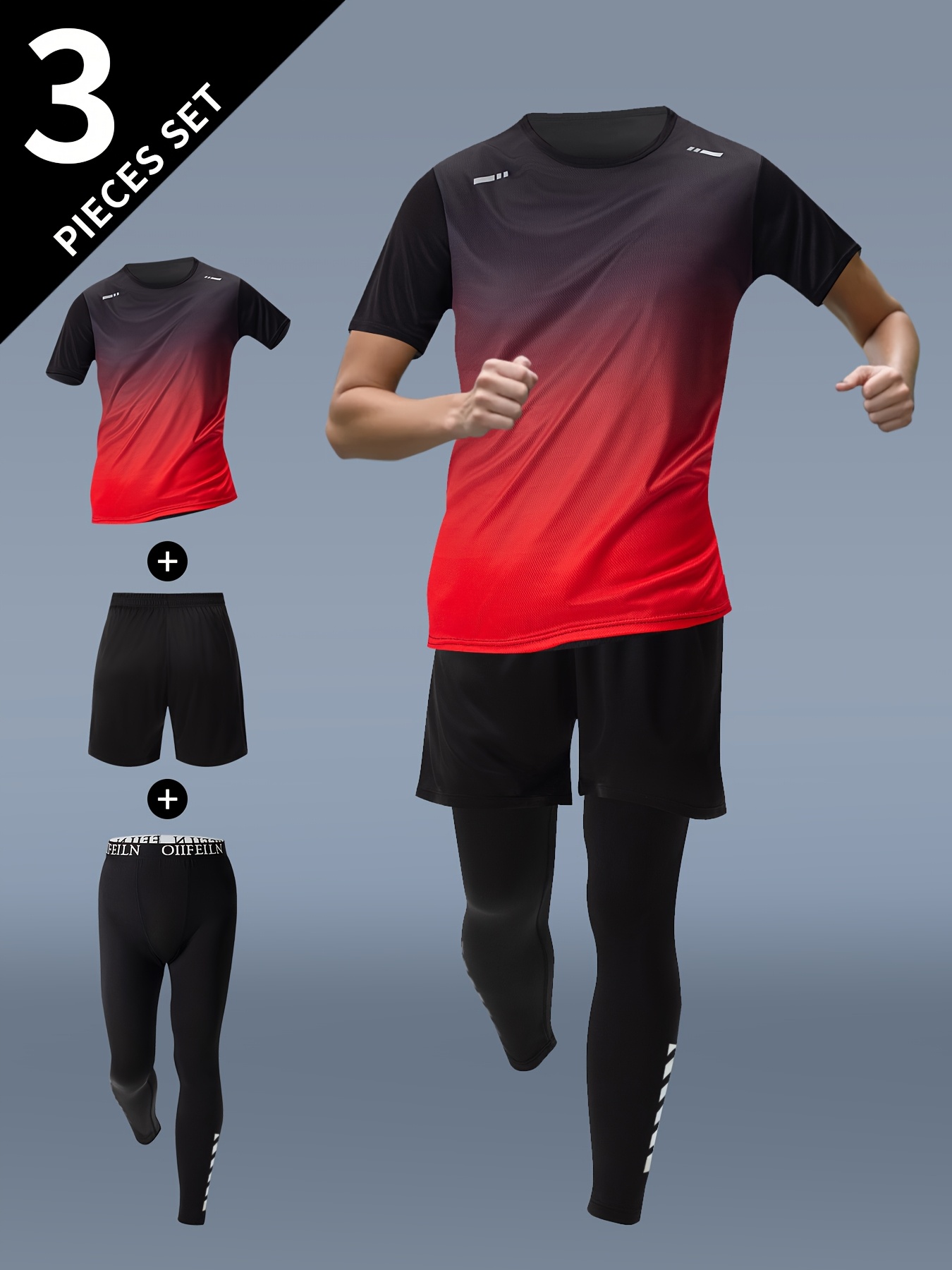 3pcs Men's Fitness Set