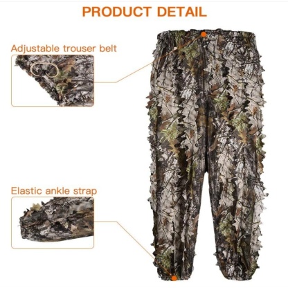 3D Leaf Camouflage Hunting Zippered Jacket & Pants