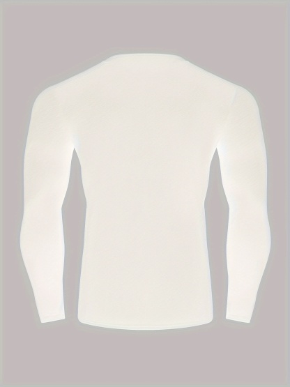 Men's Thermal Long Sleeve Round Neck Shirts Tops