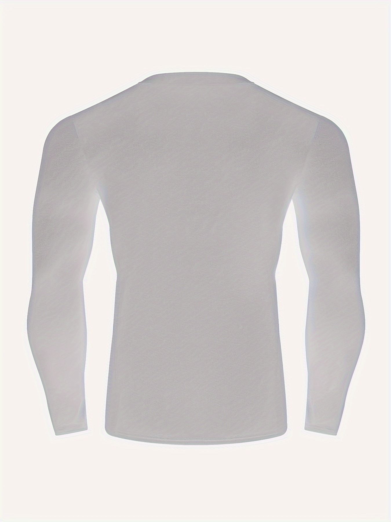 Men's Thermal Super Soft Solid Color Long Sleeve Round Neck Shirts Tops