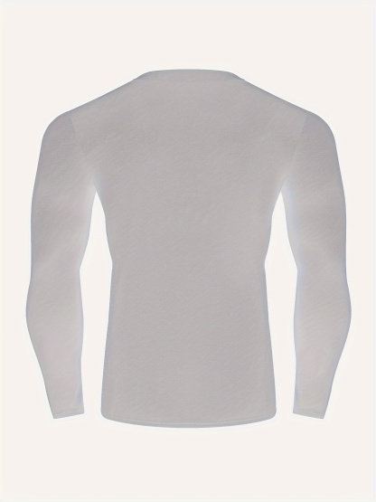 Men's Thermal Super Soft Solid Color Long Sleeve Round Neck Shirts Tops