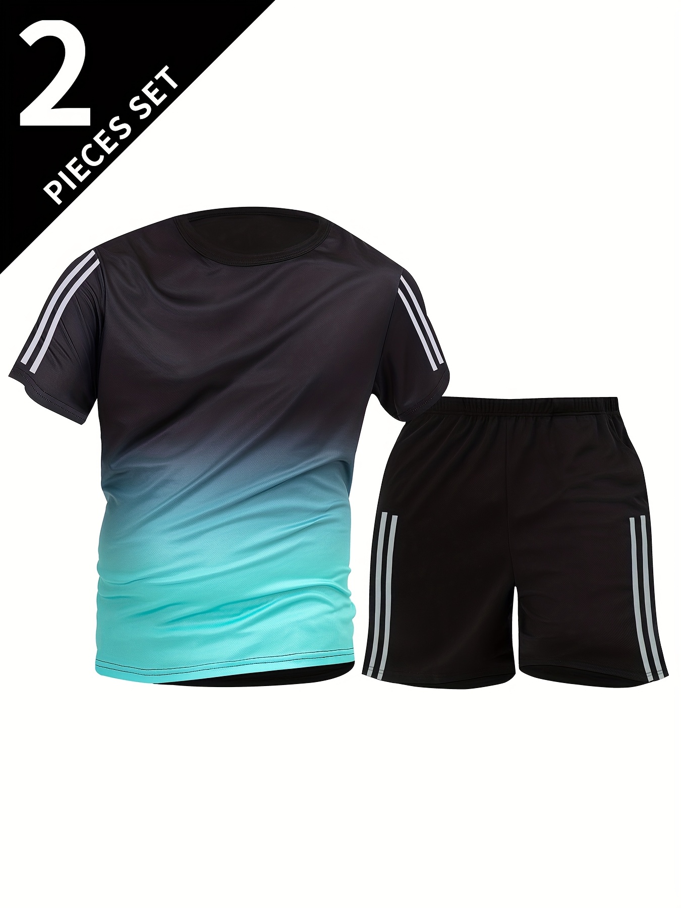 2pcs Men'S Summer Running & Fitness Set