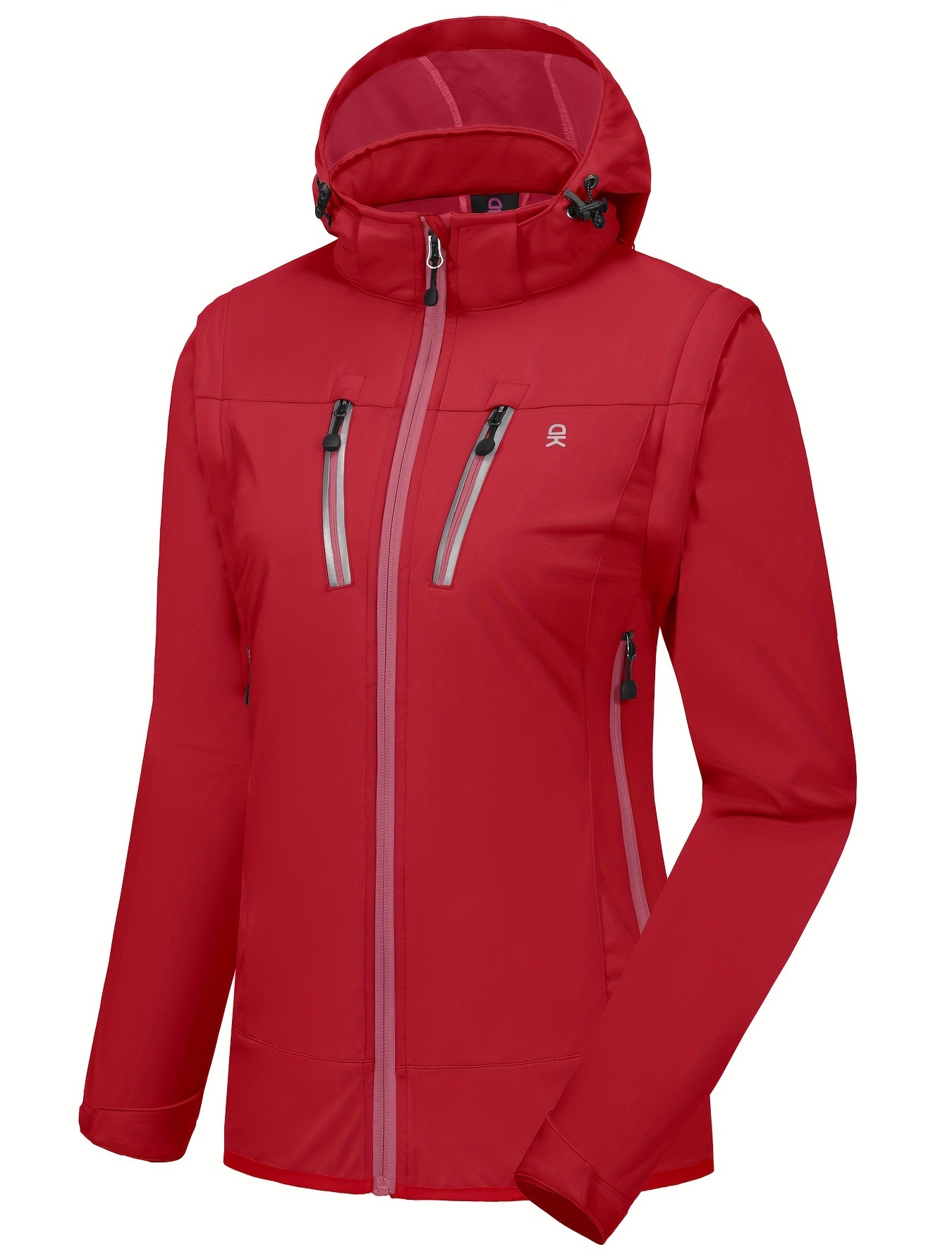Women's Detachable Sleeve Softshell Hooded Jacket