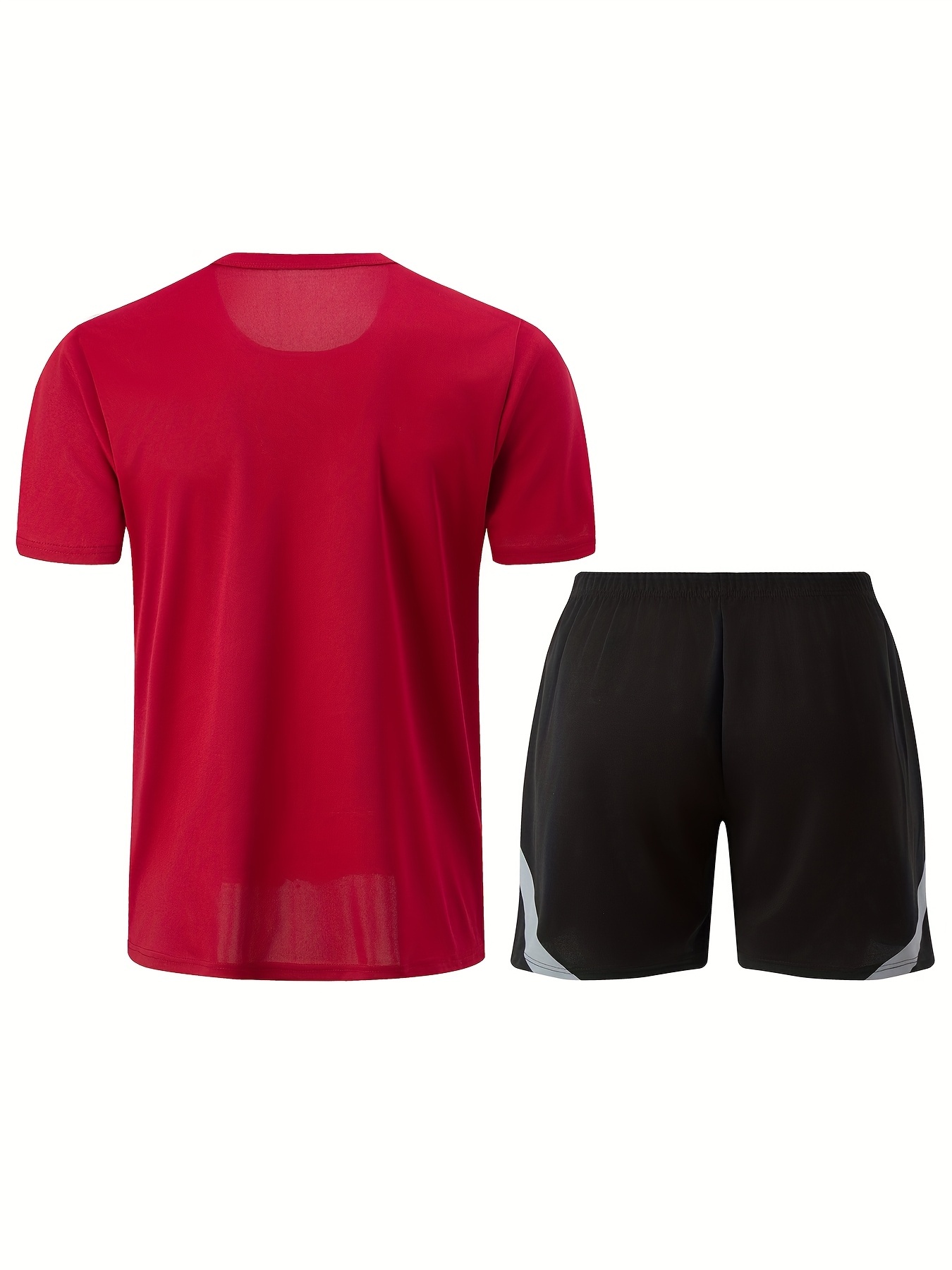 2pcs Suit Men's Short Sleeve Shorts Outdoor Fitness Breathable Quick-Dry Loose Running Outfit Set