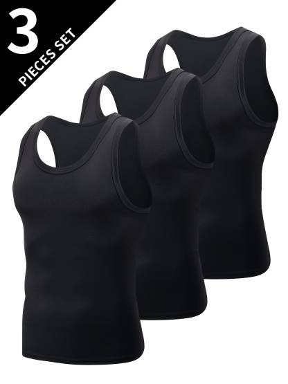 3pcs Men's Athletic Tank Tops 