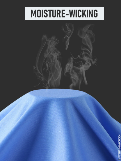 Men's High-Performance Mosaic Blue Camo Hooded Fishing Shirt