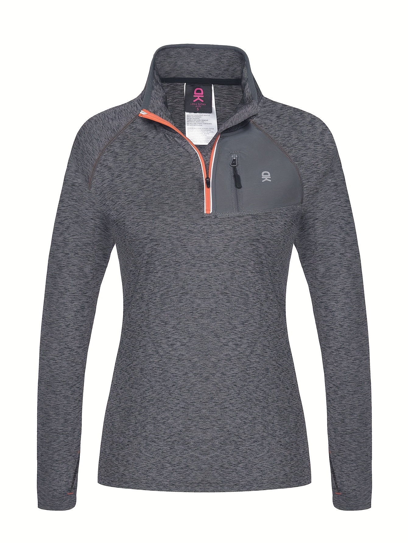 Long Sleeve Quick Dry Women's Half-Zip Moisture Wicking T-Shirt