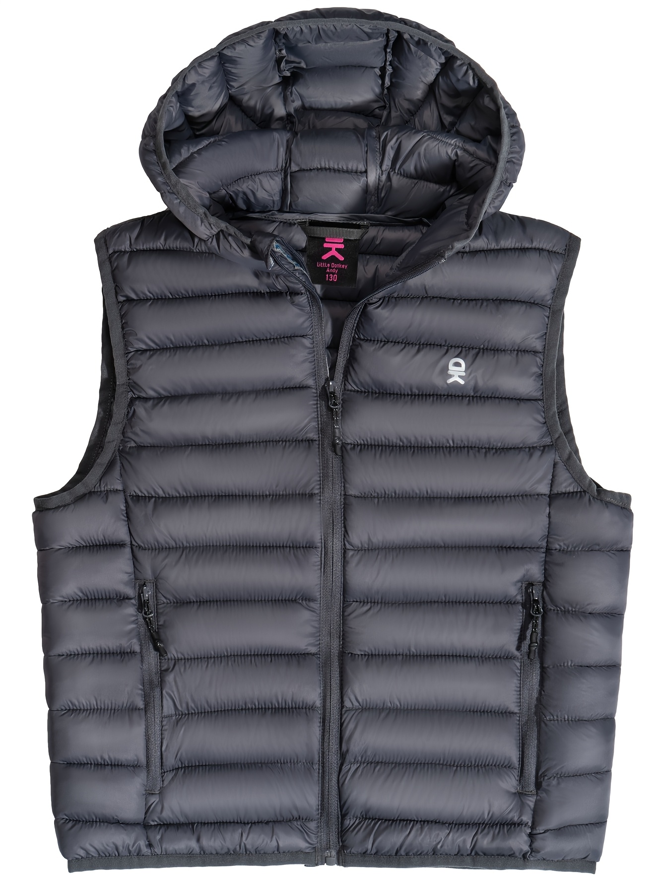  Packable Lightweight Faux- Hooded Vest