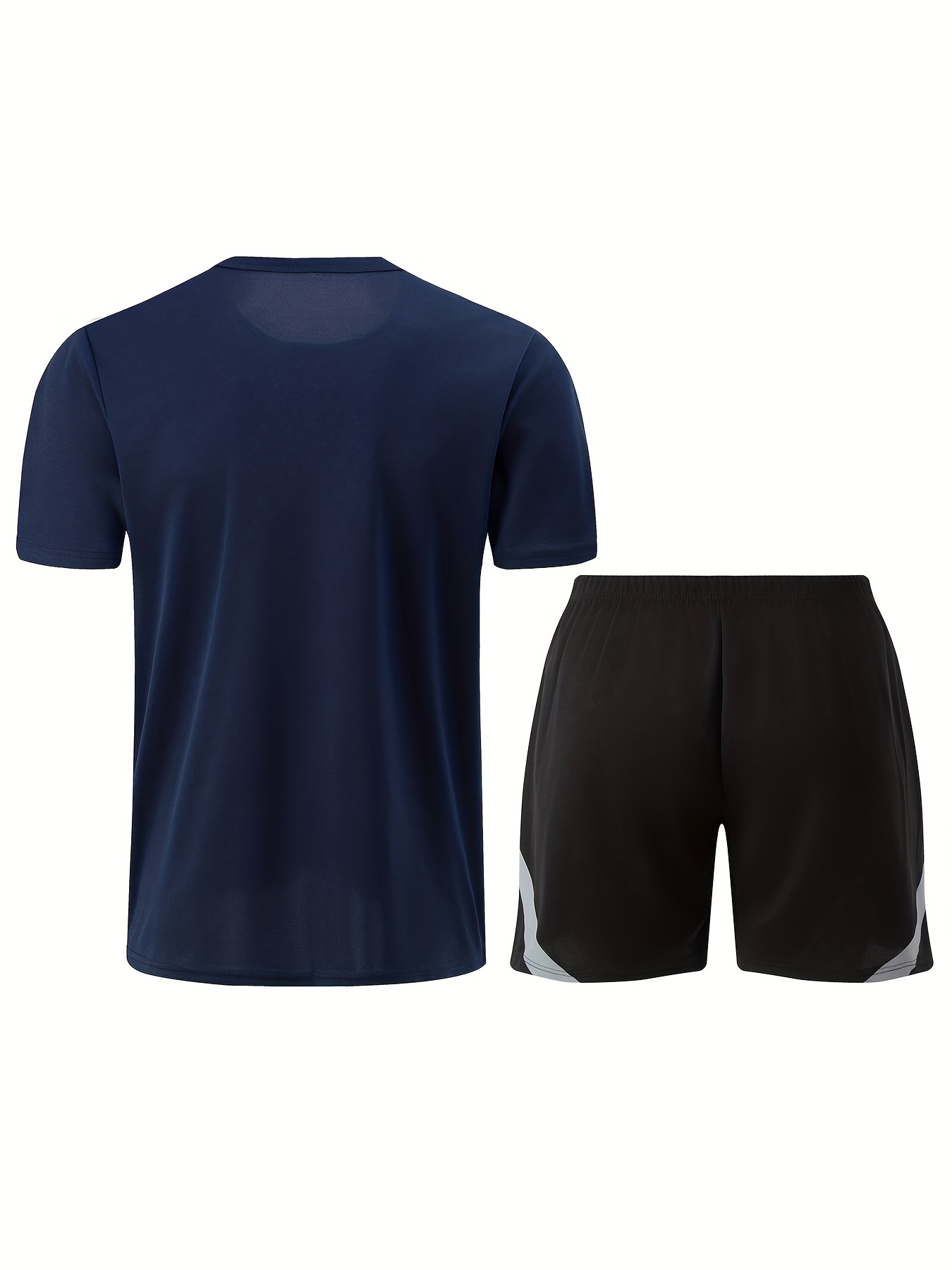 2pcs Suit Men's Short Sleeve Shorts Outdoor Fitness Breathable Quick-Dry Loose Running Outfit Set