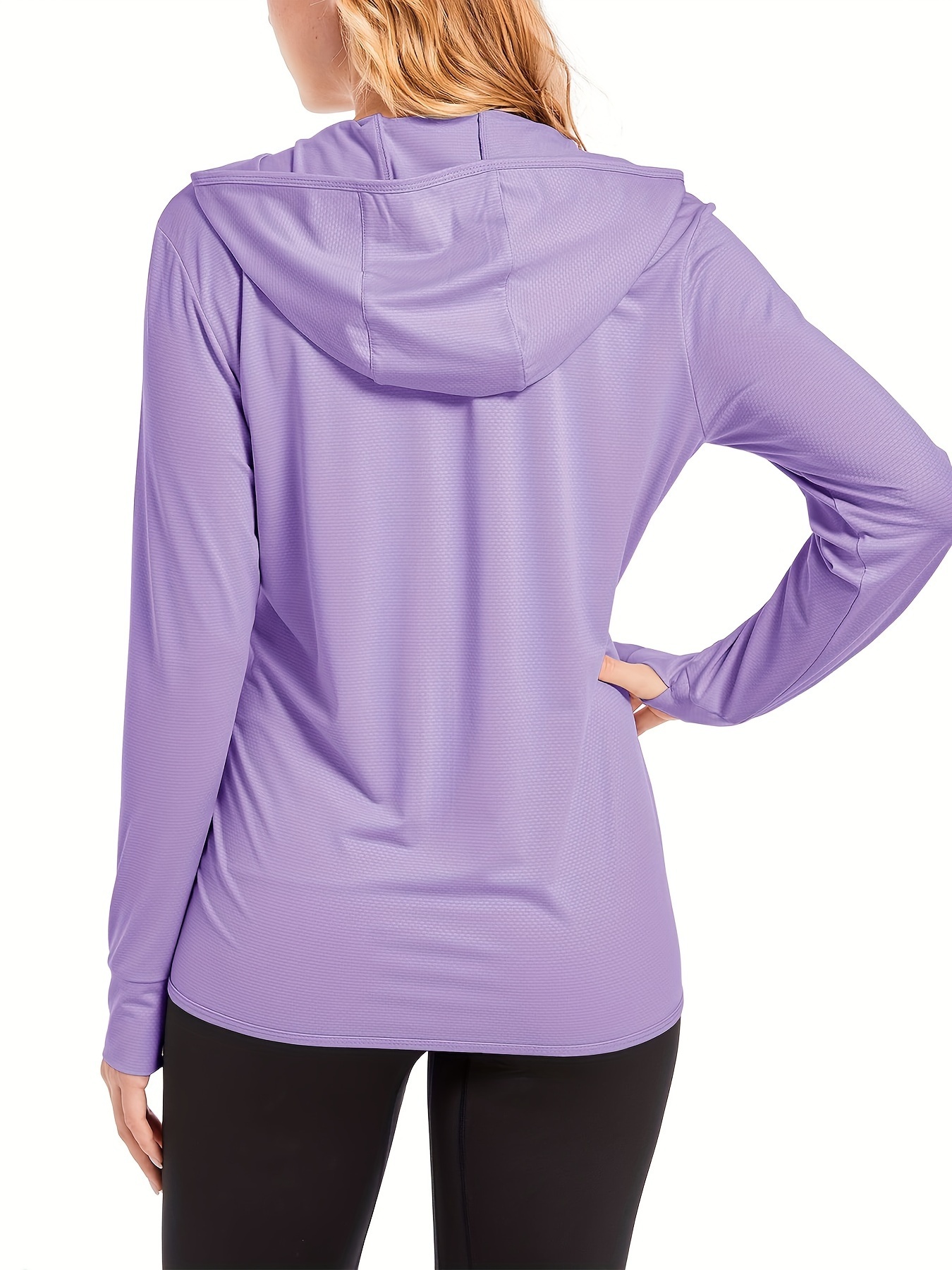 UPF50+ Women's Plus Size Hooded Sun Protection Hoodie