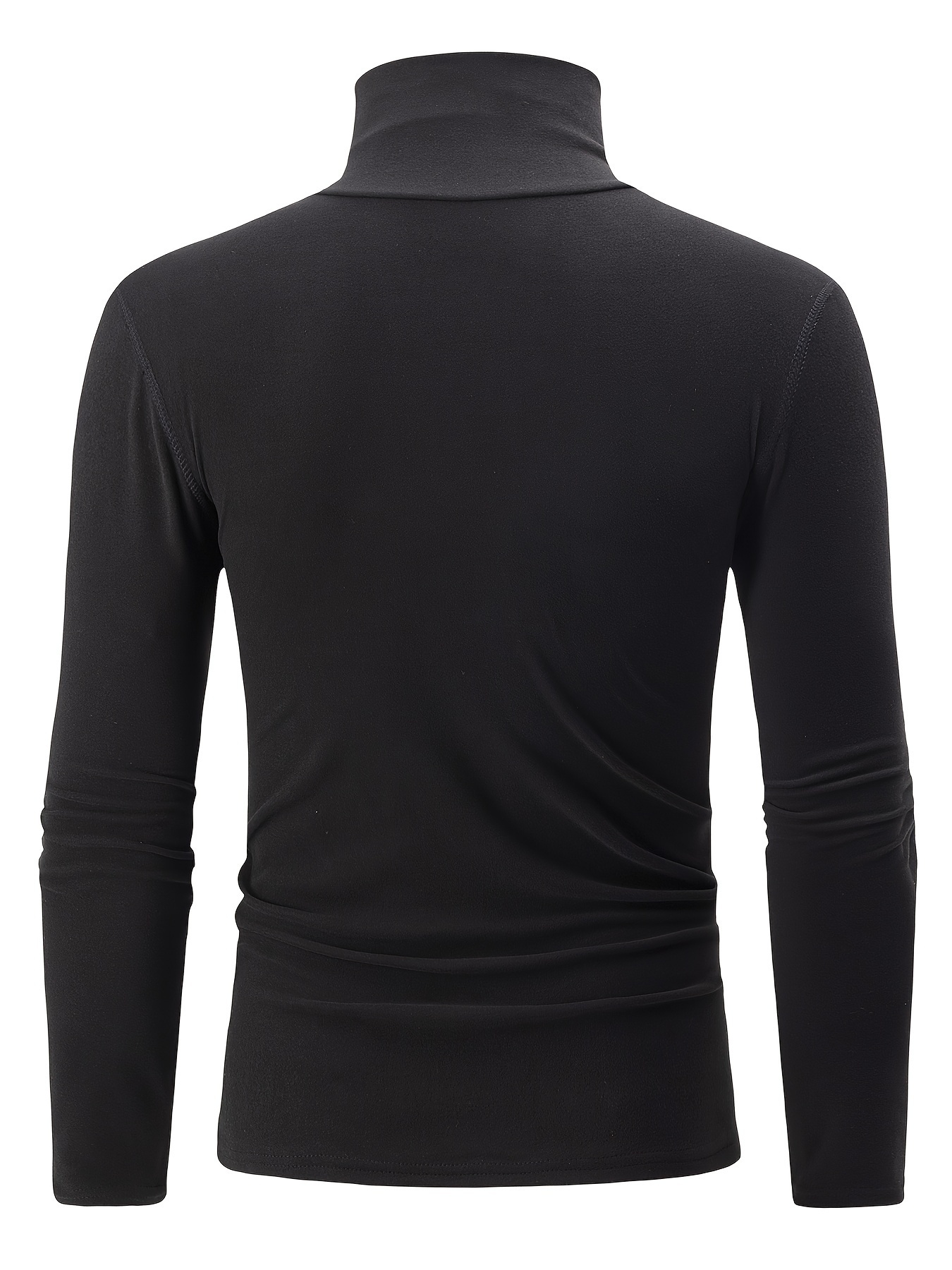 3pcs Men's Thermal Turtleneck Long Sleeve T-Shirts Baselayer