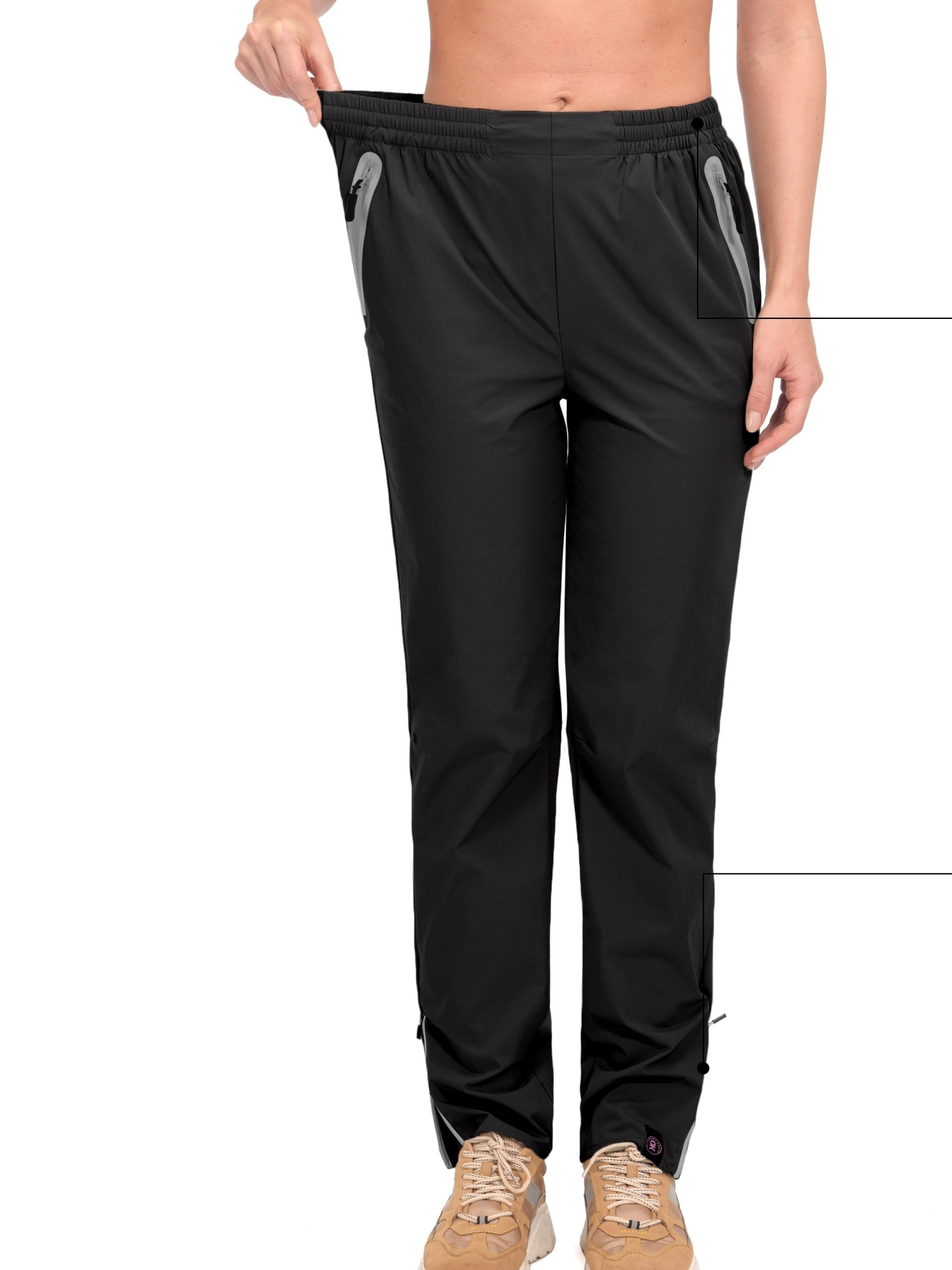 Womens ComfortFit Elastic Waist Sports Pants 