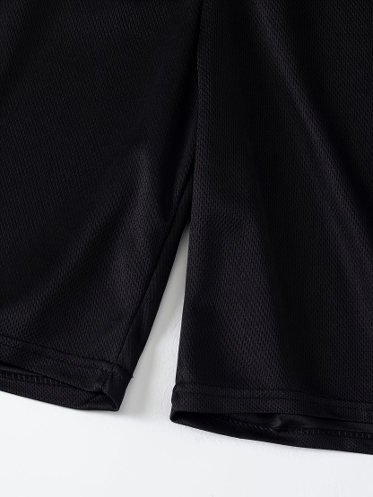 2pcs Men's Athletic Shorts and T-Shirt Set 