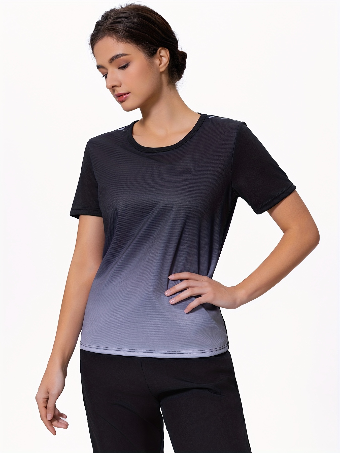 4pcs Women's Summer Gradient T-Shirt Pack 