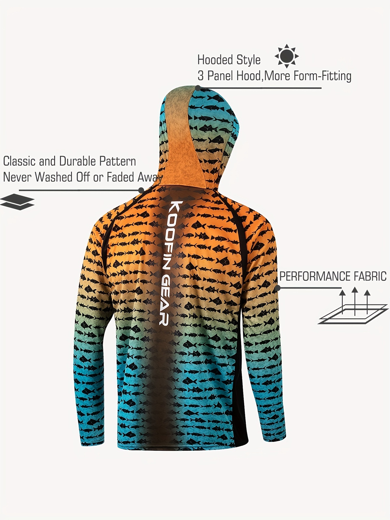 Men'S  Animal Pattern Sports Rash Guard with Hood