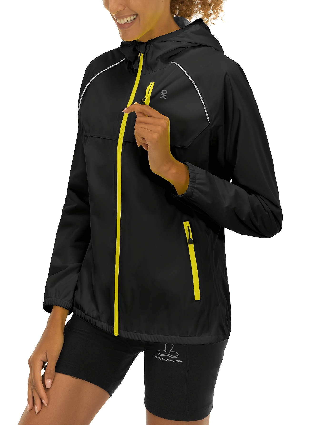 Ultralight Windproof Women's Lightweight Hooded Cycling Rain Jacket