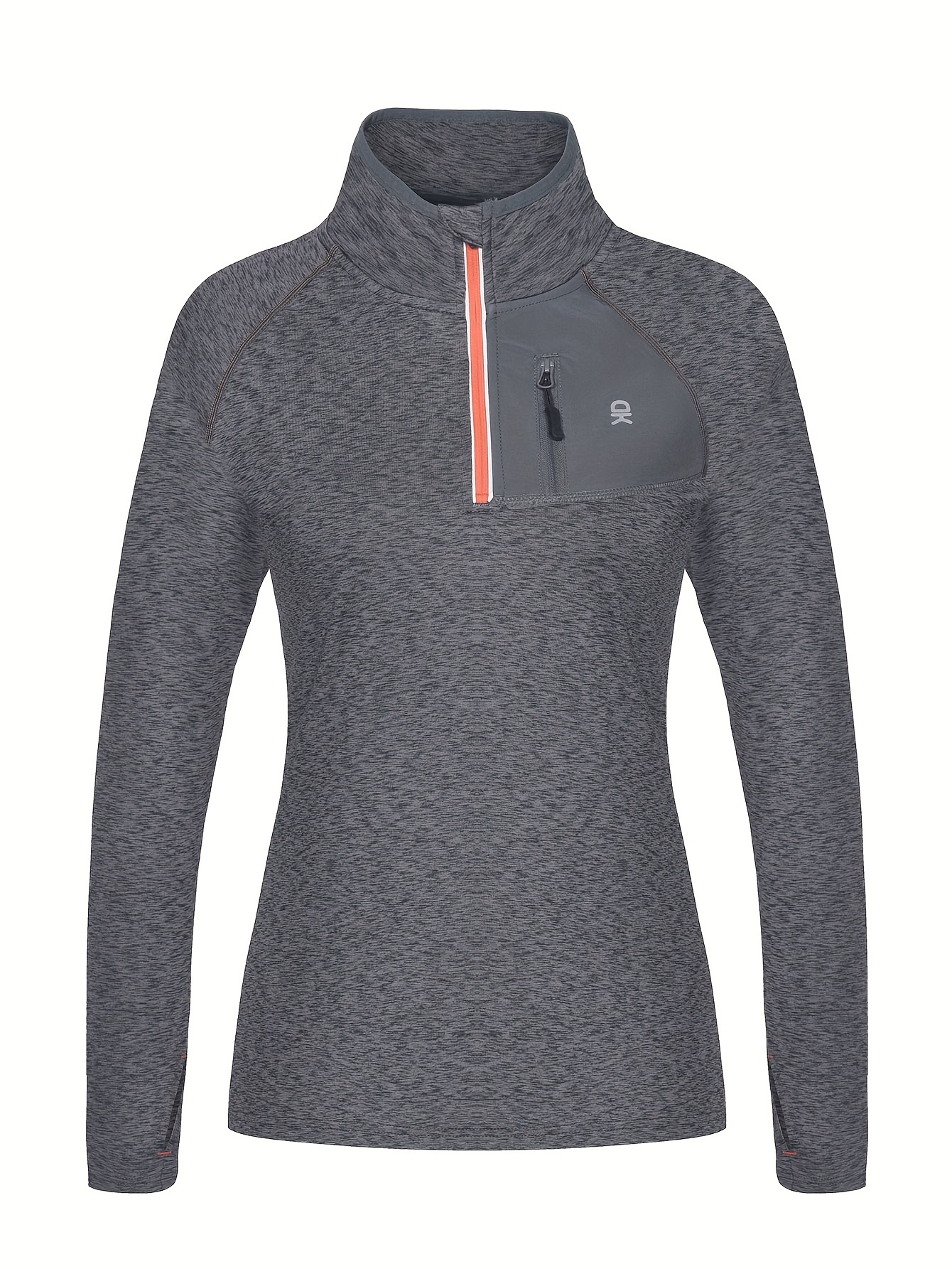 Long Sleeve Quick Dry Women's Half-Zip Moisture Wicking T-Shirt