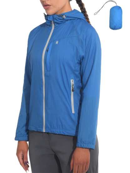 Women's Packable Lightweight Hooded Jacket 
