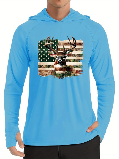 Men'S Hooded Long-Sleeved Printed Sun Protection Clothing