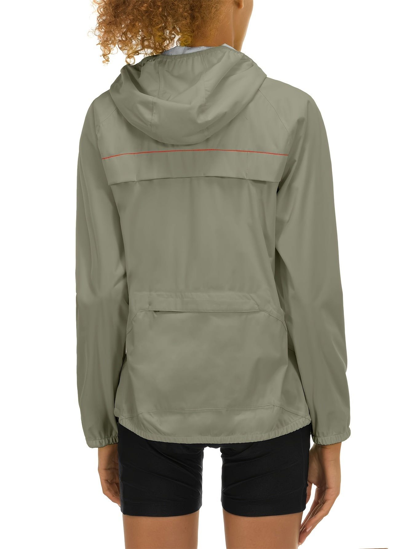 Ultralight Windproof Women's Lightweight Hooded Cycling Rain Jacket 