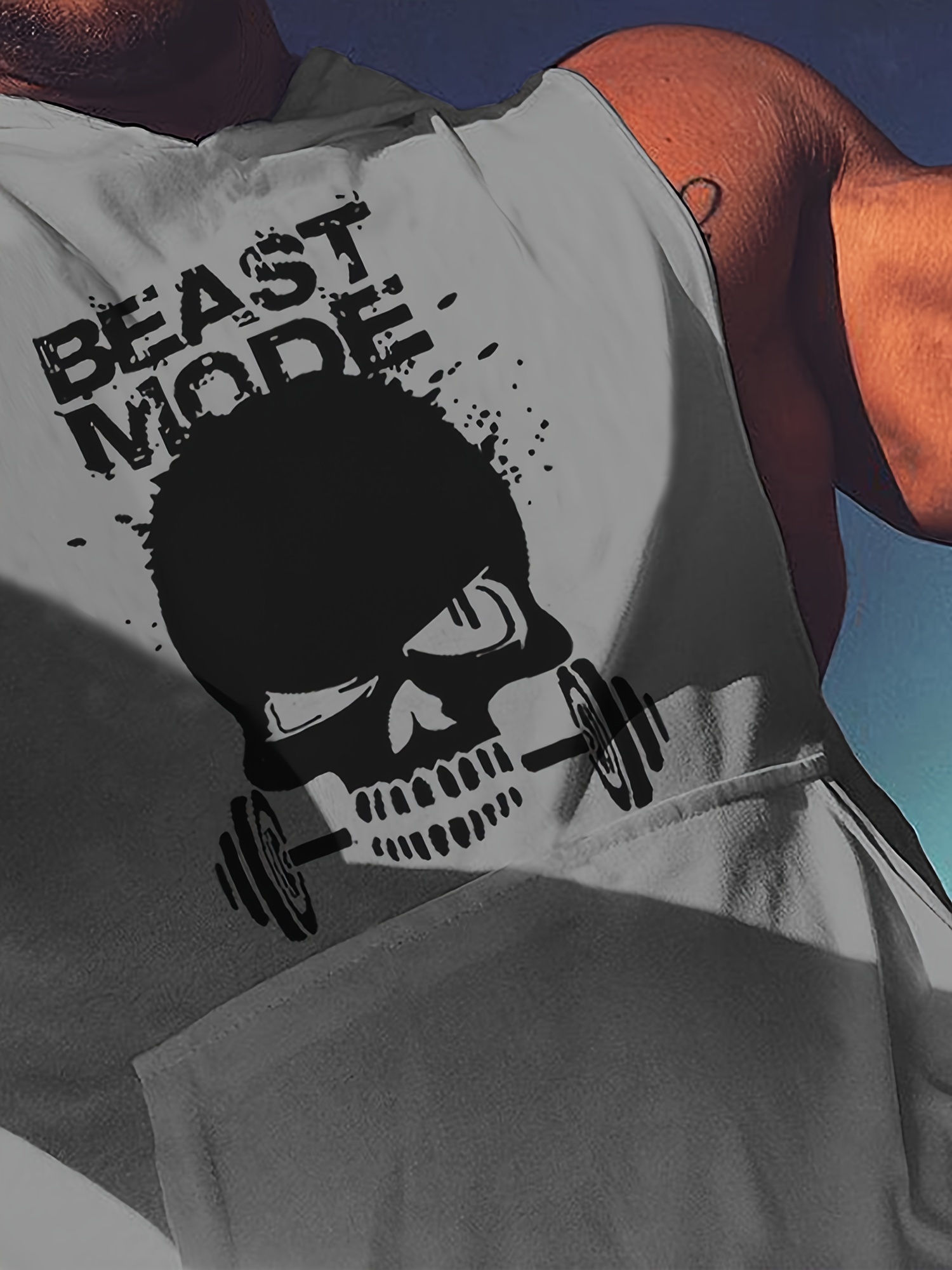 3pcs Sleeveless Men's Hooded Stringers Workout Tank Tops for Bodybuilding Workout Skull Shirts