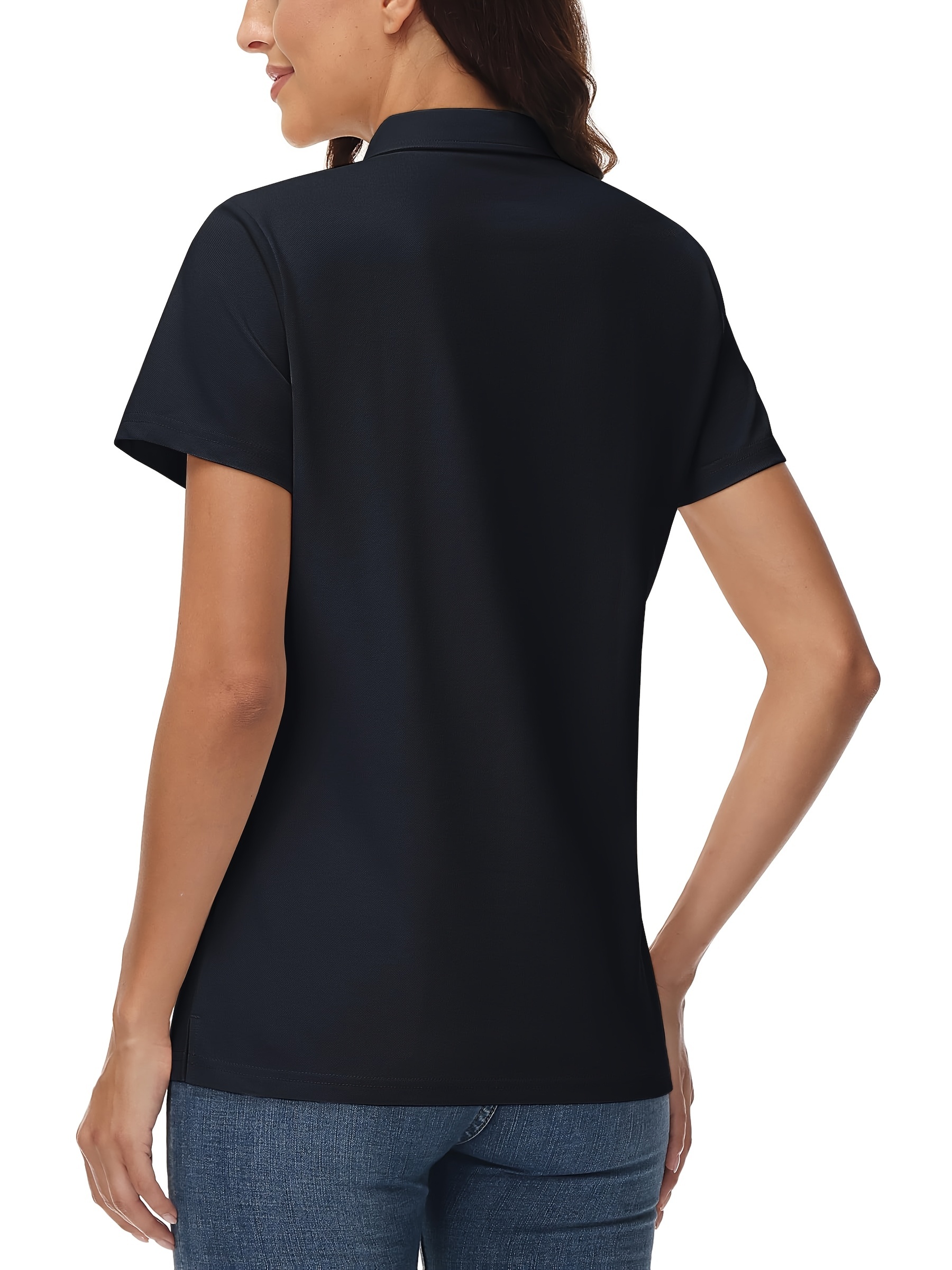 Women's Retro Slim Fit Cotton Shirt - 3-Button Collar,