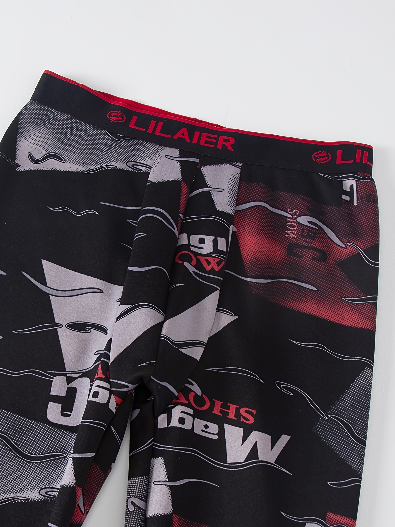 2 Pcs Men's Vintage Letter Print Thermal Base Layer Set 