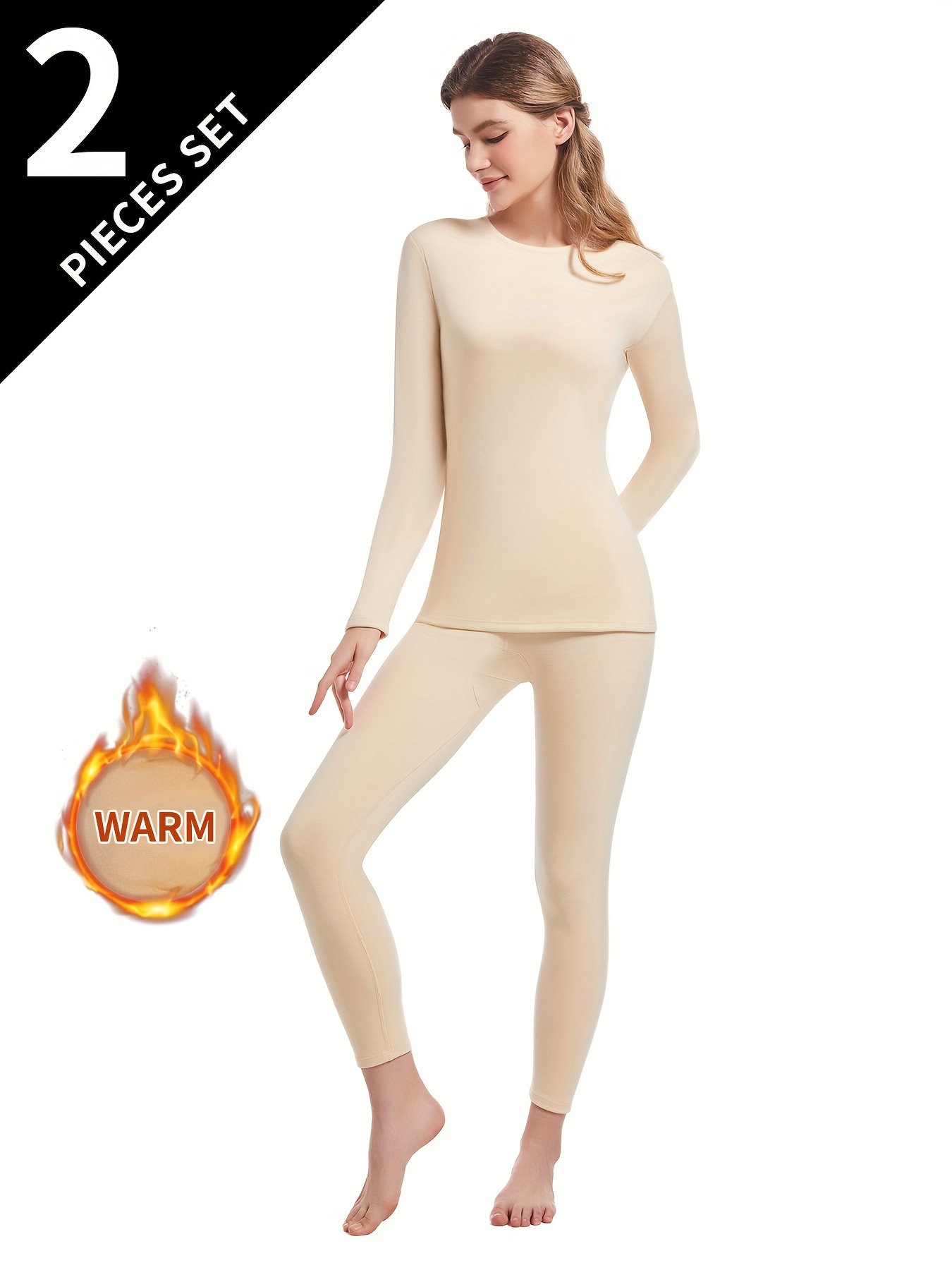 Women's Solid Slim Fit Thermal Baselayer