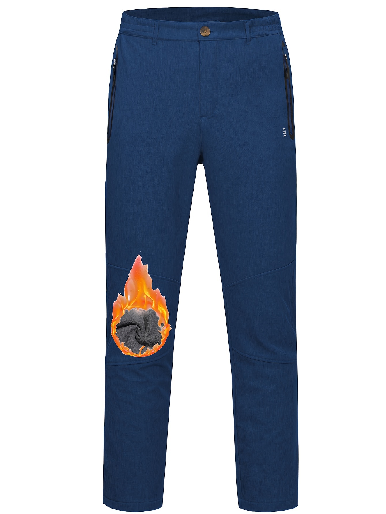 Men's Windproof Fleece Lined Hiking Cargo Pants