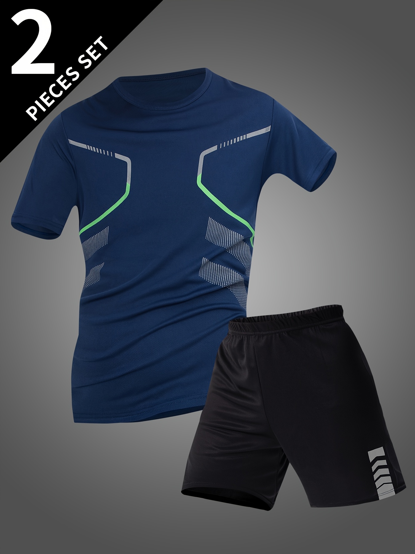 2pcs Men's Summer Short Sleeve Suit 