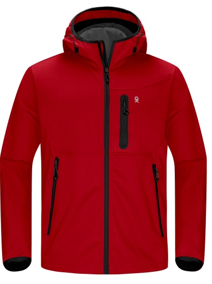 Men's Lightweight Windproof Softshell Hooded Jacket